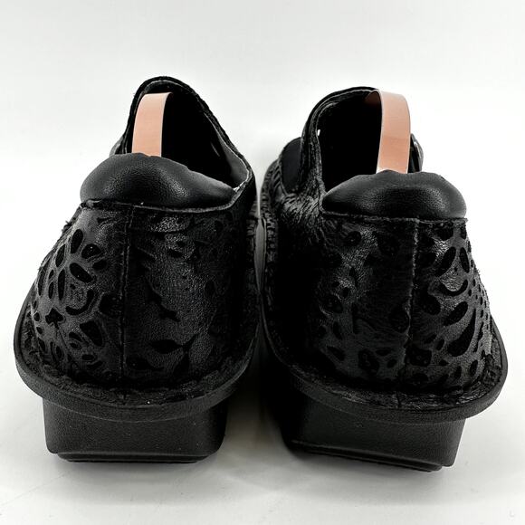 Alegria Brenna Aristoclass Neoprene Leather Slip On Casual Comfort Clog Black 9 - Picture 5 of 7